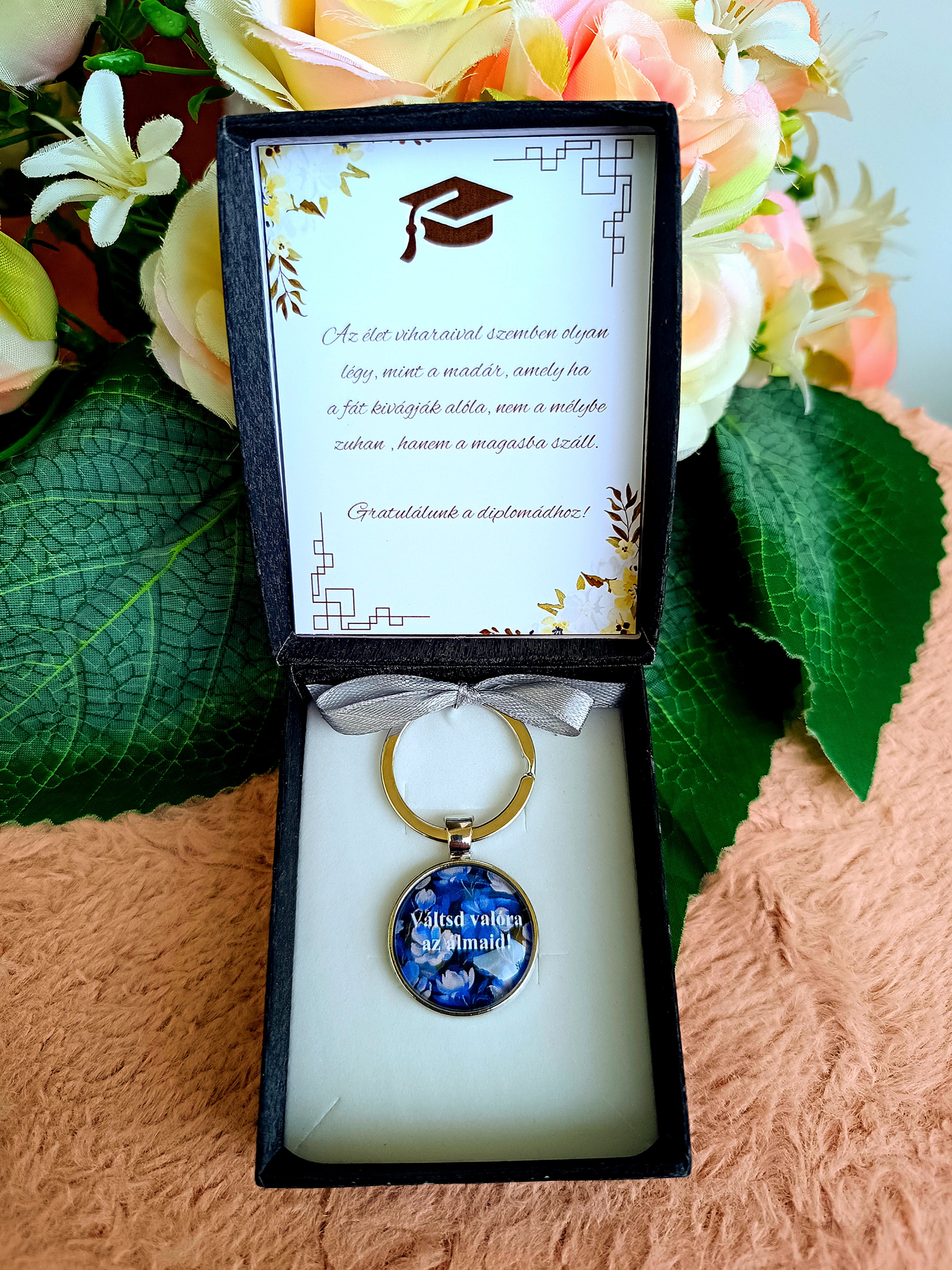 Váltsd valóra az álmaid! kulcstartó ballagási/diplomaosztó ajándék